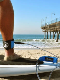 Poseidon SUP Leash - Straight -Surf Discount Store Poseidon SUP Leash Straight on ankle